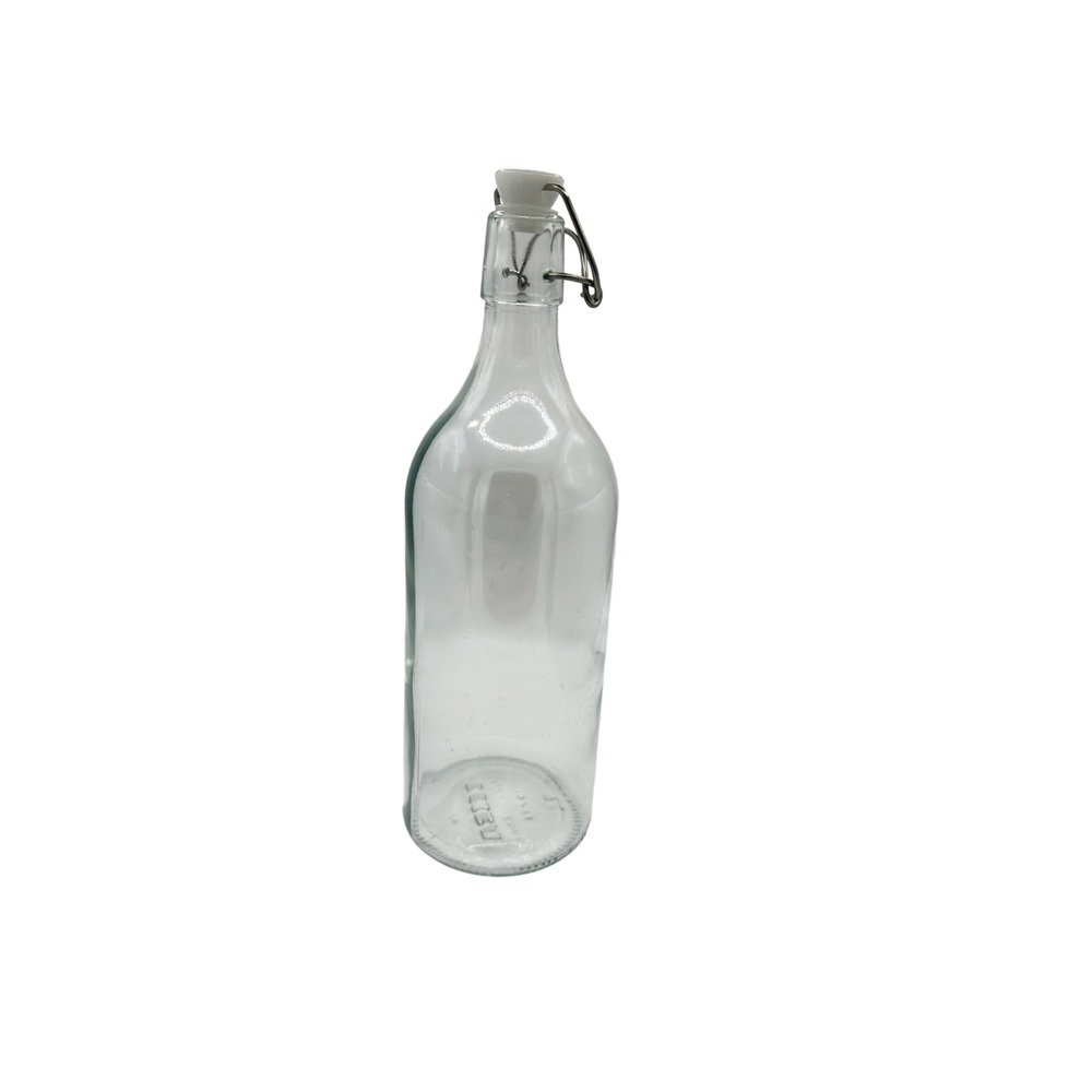 IKEA KORKEN Clear Glass Bottle with Stopper 34oz 1L Swing Top Airtight Lid